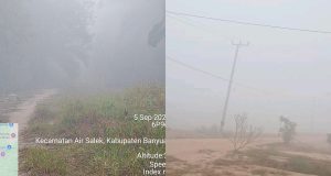 Kabut Asap Tebal Masih Selimuti Sejumlah Wilayah Banyuasin