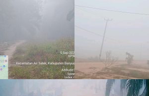 Kabut Asap Tebal Masih Selimuti Sejumlah Wilayah Banyuasin