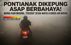 Kota Pontianak Dikepung Asap Berbahaya, Warga Kian Merana Terjerat Sesak Nafas dan Krisis Air Bersih