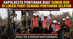 Kapolresta Pontianak Bangun Sumur Bor di Parit Demang demi Atasi Krisis Air Bersih Warga