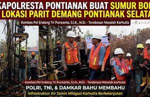 Kapolresta Pontianak Bangun Sumur Bor di Parit Demang demi Atasi Krisis Air Bersih Warga