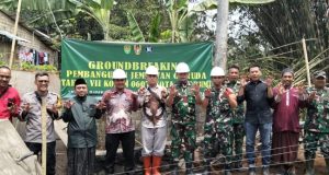Kodim 0607/Kota Sukabumi Letakkan Batu Pertama Jembatan Perintis Garuda Cipalasari Tahap VII Tahun 2026