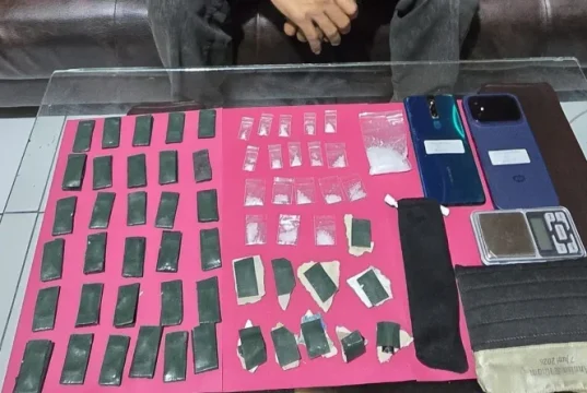 Satkoba Polres Sukabumi kota Amankan Terduga Pelaku Pengedar Narkoba Disebuah Rumah di Wilayah Lembursitu