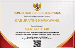 Kementerian Investasi Beri Predikat Sangat Baik kepada Pemkab Karawang