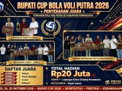 Teguh Juarsa Dorong Lahirnya Atlet Berprestasi, Bupati Cup Voli Purwakarta Jadi Agenda Tahunan