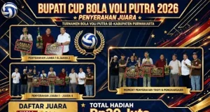 Teguh Juarsa Dorong Lahirnya Atlet Berprestasi, Bupati Cup Voli Purwakarta Jadi Agenda Tahunan